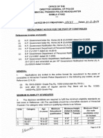 Notification for Recruitment of Constables 1