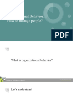 Organizational Behavior: How To Manage People?