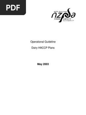 Dairy HACCP Plan