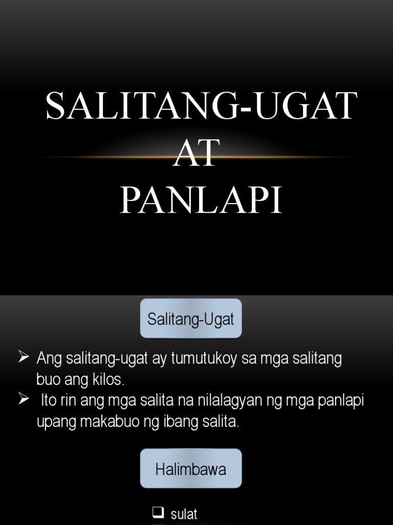 Salitang Ugat at Panlapi | PDF