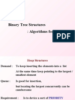 Binary Tree Structures: Algorithms For Heap