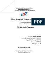 Final Report of Design and Analysis of Algorithms