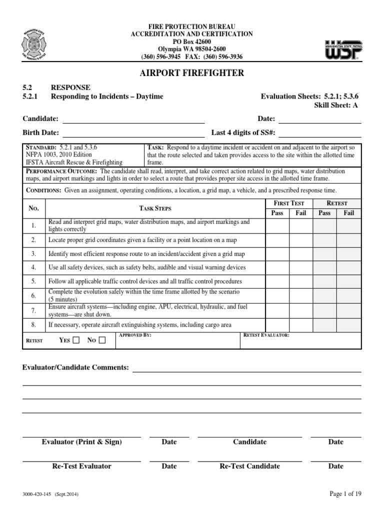 Airport Firefighter: Tandard ASK | PDF | Firefighting | Firefighter