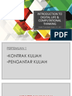 Introduction To Digital Life & Computational Thinking: Indah Purwitasari Ihsan, S.T., M.T