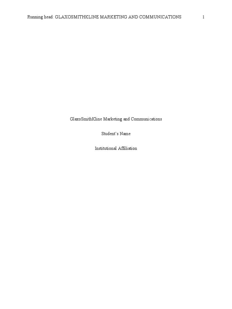 GSK Marketing Strategies and Success Factors | PDF | Glaxo Smith Kline ...