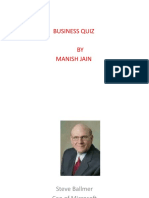 Business Quiz BY Manish Jain