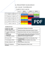 Jadwal Pesantren Ramadhan 2021