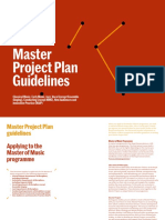Master Project Plan Guidelines: Royal Conservatoire The Hague