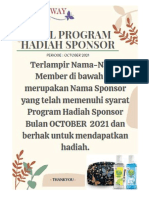 Program Sponsor Achieve October 2021