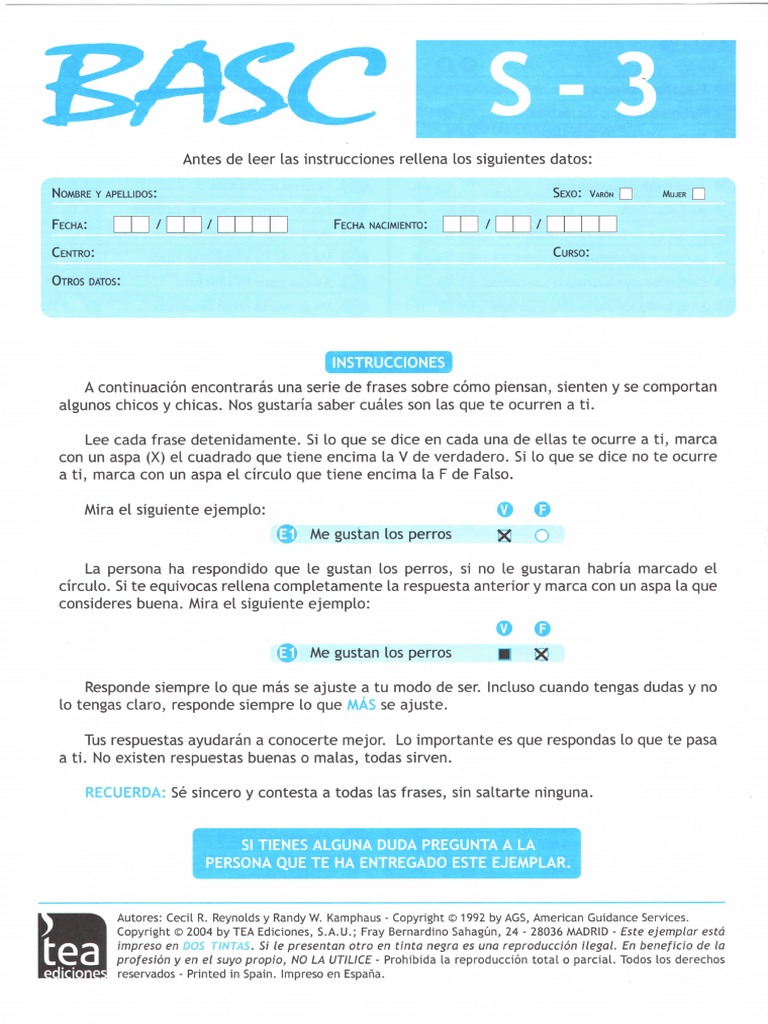 Basc S3 | PDF
