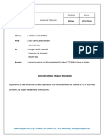 Informe Tecnico - Correctivos Sede La Molina CCTV