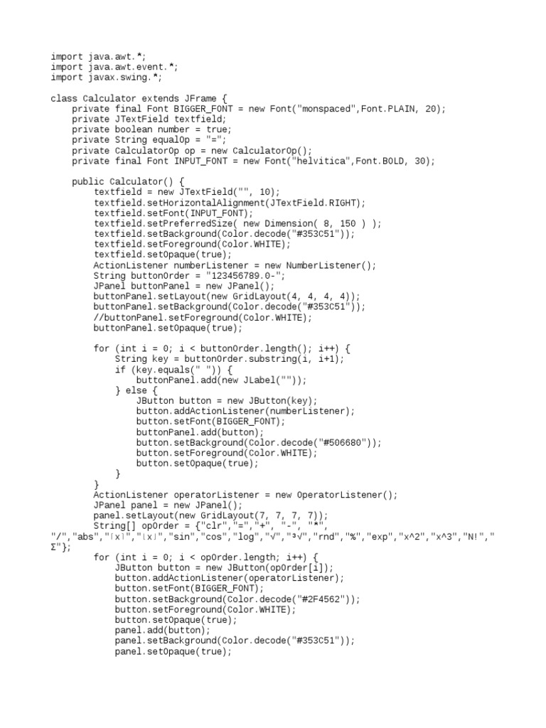 Calculator | PDF | Computer Programming | Computing