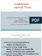 Penjelasan Proposal Tesis: Program Magister Teknik Sipil Universitas Tarumanagara