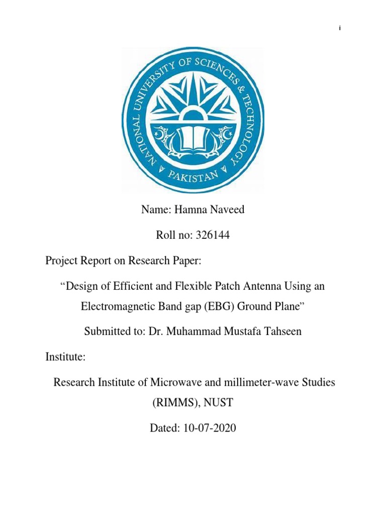 Project Report 2 Modified | PDF | Metamaterial | Antenna (Radio)