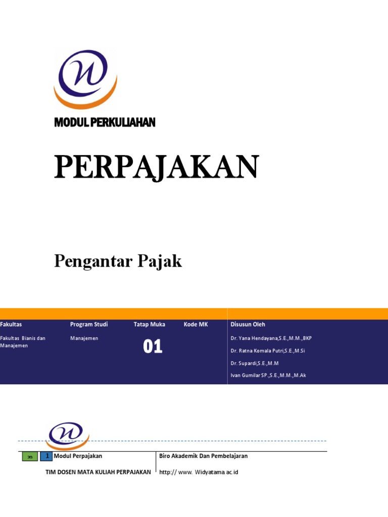Modul Perpajakan: Pengantar dan Tarif | PDF | Pengelolaan Keuangan ...