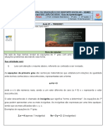 Roteiro de MATEMÁTICA - 9° Ano