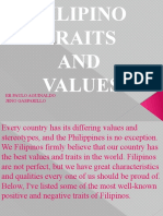 Filipino Traits and Values