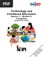 Technology and Livelihood Education: Quarter 1 - Module 5: Caregiving