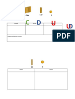 Formato CENTENA Decena Unidad. Escribir Numeros