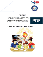 Grade 7/8: Tle-He Bread and Pastry Production Exploratory Course - Module 6 Identify Hazard and Risks