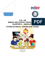 Grade 9: Tle - He Bread and Pastry Production Quarter 3 - Module 7 Store Gateaux, Tortes and Cakes