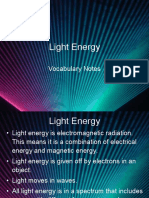 Light Energy: Vocabulary Notes