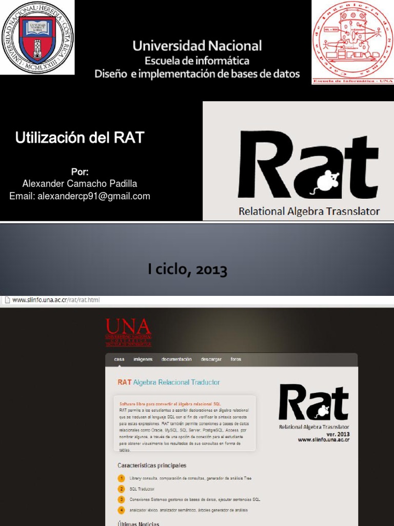 Relational Algebra Translator (RAT) | PDF