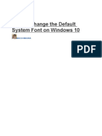 How To Change The Default System Font On Windows 10