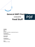 General GMP Checklist Report