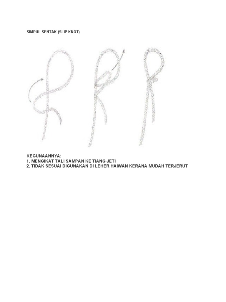 Simpul Sentak (Slip Knot) | PDF