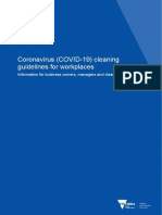 Coronavirus (COVID-19) Cleaning Guidelines For Workplaces: Information For Business Owners, Managers and Cleaners