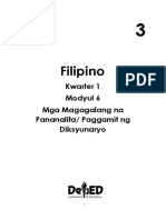 Revised KWARTER 1 Modyul 6 Sa Filipino 3
