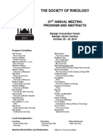 The Society of Rheology: 91 Annual Meeting Program and Abstracts