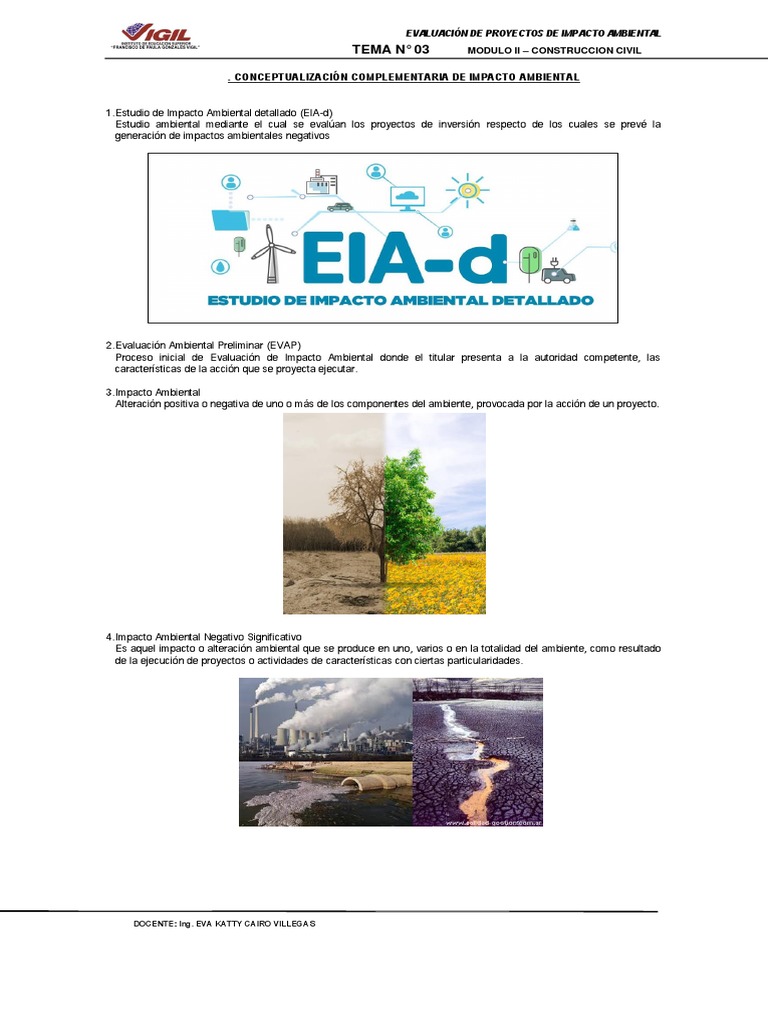 Evaluación de Impacto Ambiental en Proyectos | PDF | Evaluación ...