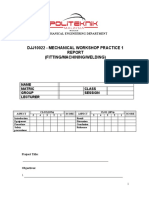 Djj10022 - Mechanical Workshop Practice 1 (Fitting/Machining/Welding)