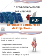 Definição e Estruturação de Objectivos