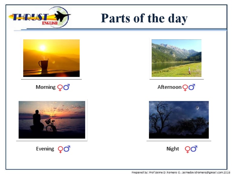 01 - Parts of The Day | PDF