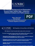 ISR Wellfield Background and Restoration Ground Water Quality Data: Collection, Statistical Analysis and Public Access