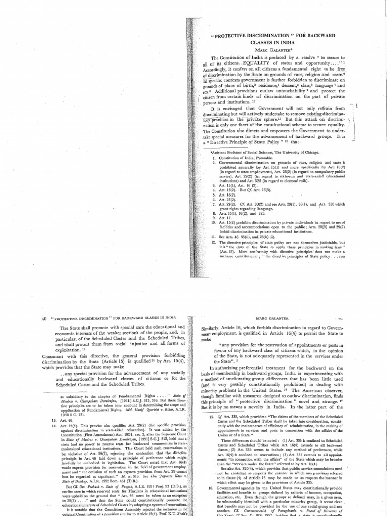 What Is Protective Discrimination Short Answer