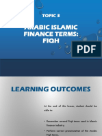 Topic 3 Arabic Islamic Finance Terms Fiqh