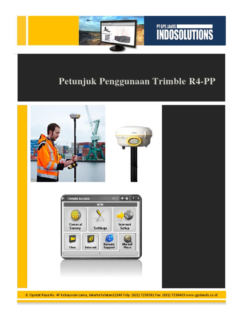 Panduan Penggunaan Trimble R4 PP | PDF | Teknologi & Rekayasa