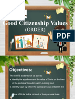 Good Citizenship Values: (Order)
