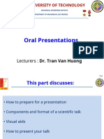 Oral Presentations: Hanoi University of Technology