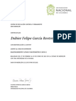 Certificado Curso Dubier Felipe García Restrepo