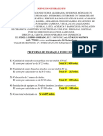 Proforma de Trabajo