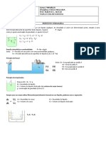 Hidrostática - Lista de Exercícios