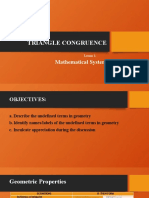 Triangle Congruence: Mathematical System