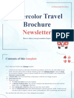 Watercolor Travel Brochure Newsletter by Slidesgo