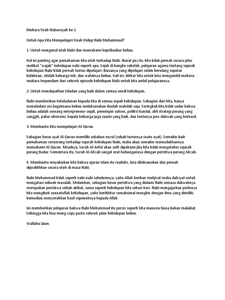 Mutiara Sirah Nabawiyah 1 16 Pdf