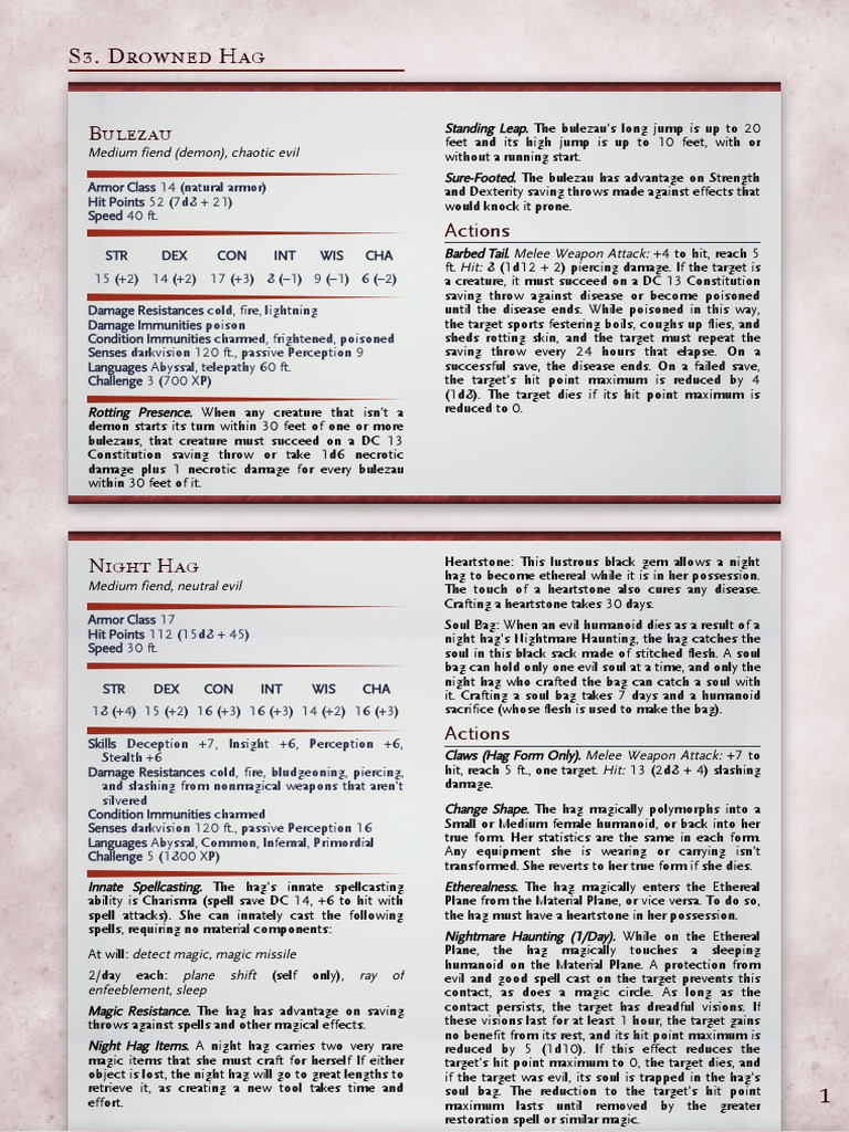 C4 - Monster Stat Blocks | PDF | Nature